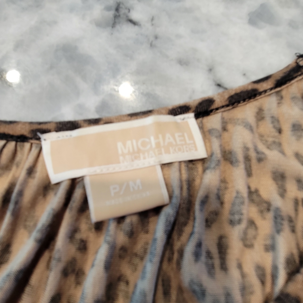 Michael Michael Kors Brown Leopard Print Blouse - image 3